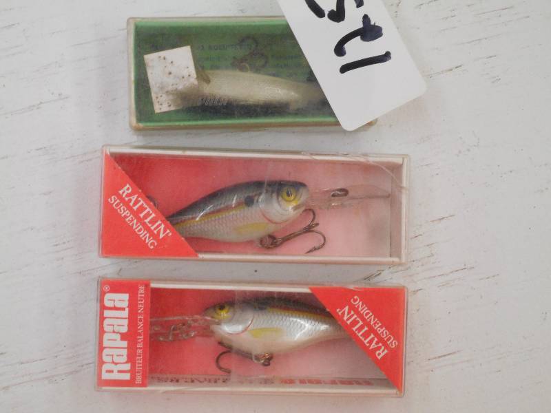 lot 125 image: (3) Unused Rapala Fishing Lures ...