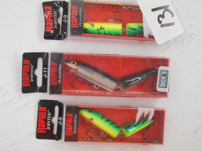 lot 131 image: (3) Unused Rapala Fishing Lures ...