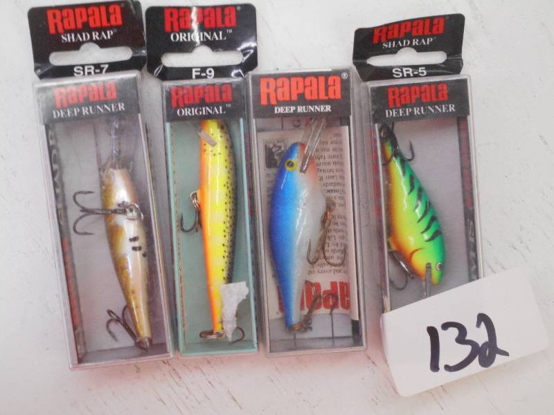 lot 132 image: (4) Unused Rapala Fishing Lures ...