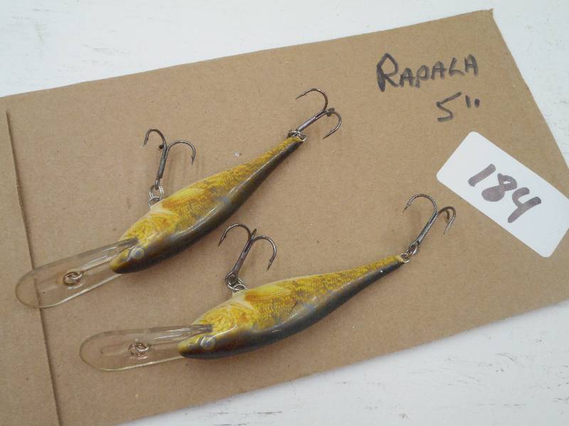 lot 184 image: (2) 5 Rapala Muskie Lures ...