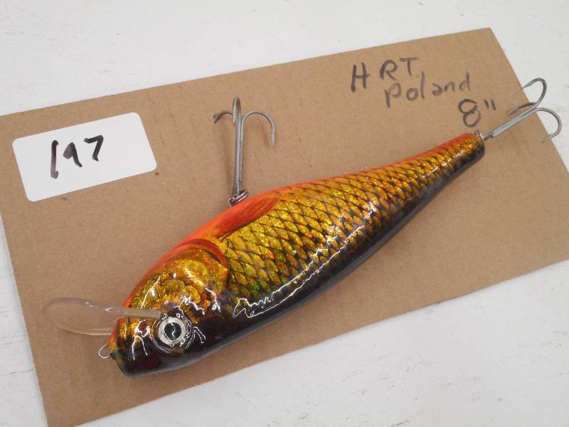 lot 197 image: (1) 8 HRT Polland Muskie Lure ...