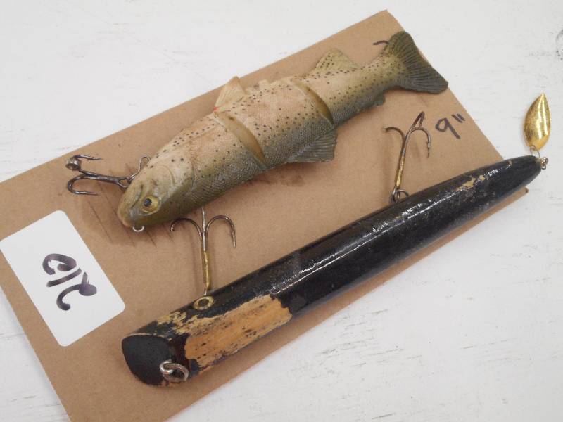 lot 210 image: (2) 9 Musklie Lures ...