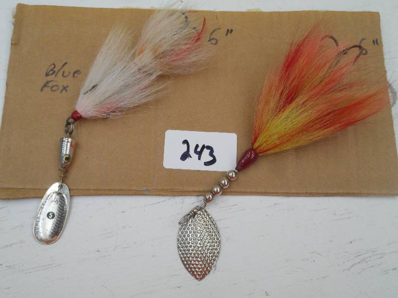 lot 243 image: (1) 6 Blue Fox & (1) 6 Muskie Lur...