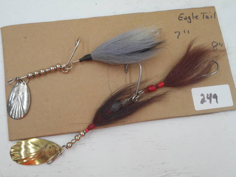 lot 249 image: (1) 7 & (1) 8 Eagle Tail Muskie L...