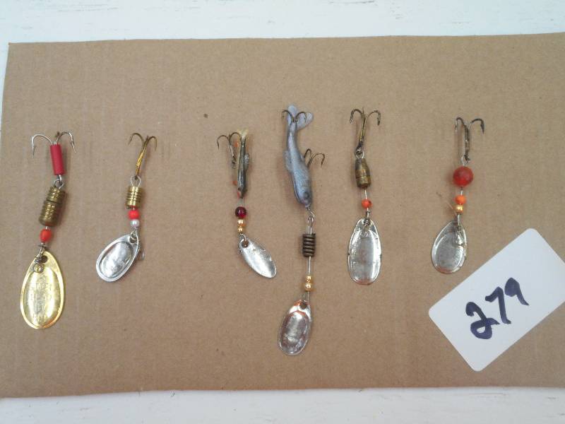 lot 279 image: (6) Assorted Spinner Lures ...