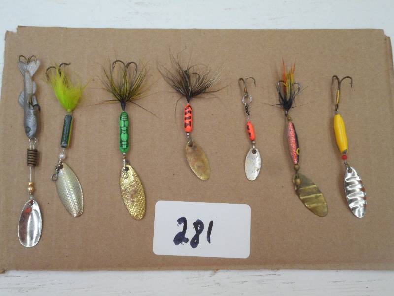 lot 281 image: (7) Assorted Spinner Lures ...