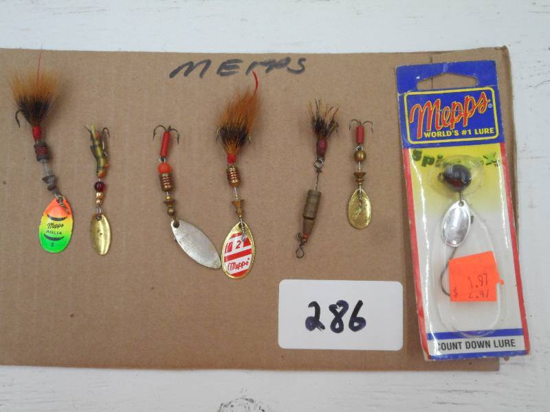 lot 286 image: (7) Mepps Spinner Lures ...