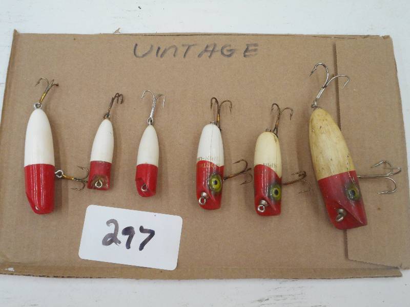 lot 297 image: (6) Vintage Fishing Lures ...