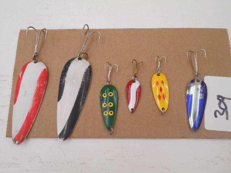 lot 309 image: (6) Assorted Spoon Lures ...