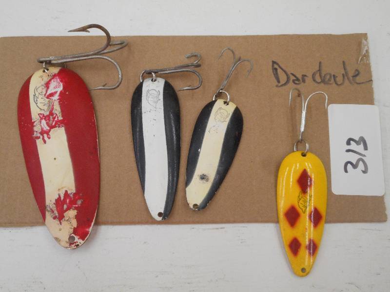 4) Daredevil Spoon Lures , LE July Fishing Auction