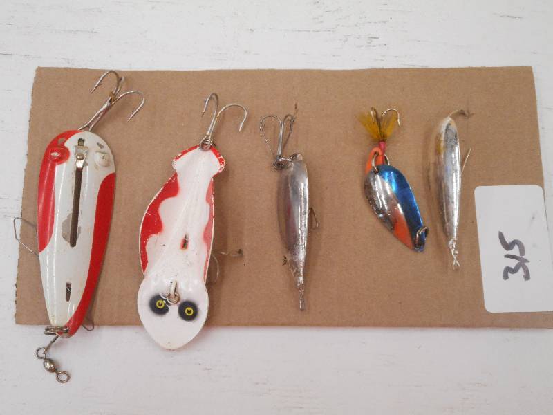 lot 315 image: (5) Assorted Spoon Lures ...