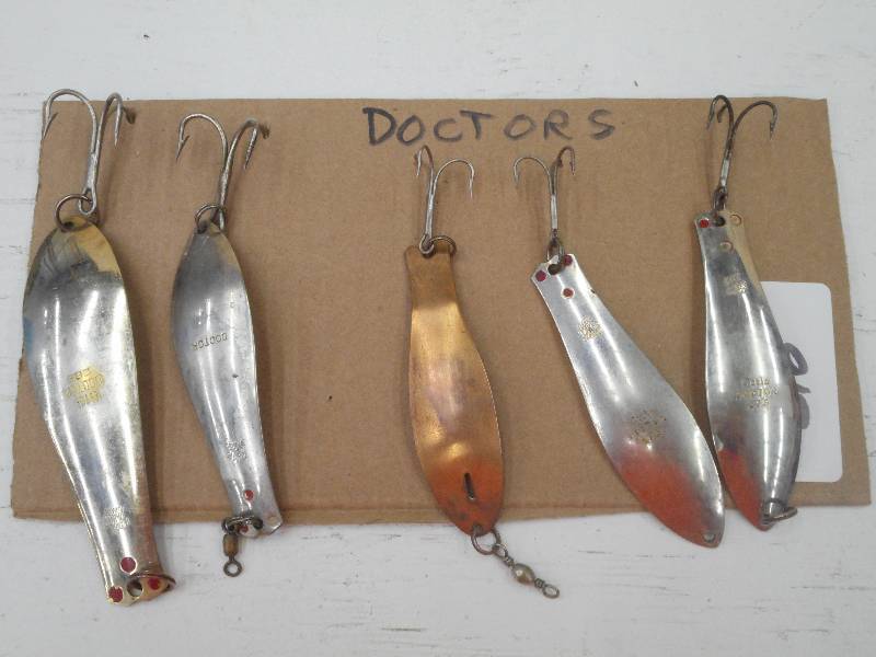 lot 316 image: (5) Doctor Spoon Lures ...