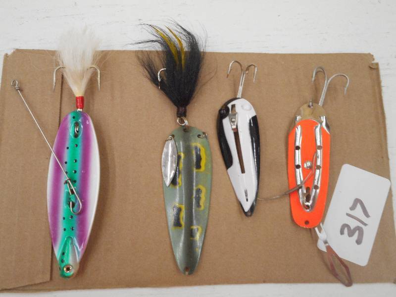 lot 317 image: (4) Assorted Spoon Lures ...