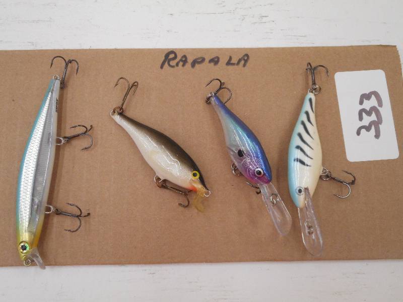 lot 333 image: (4) Rapala Fishing Lures ...