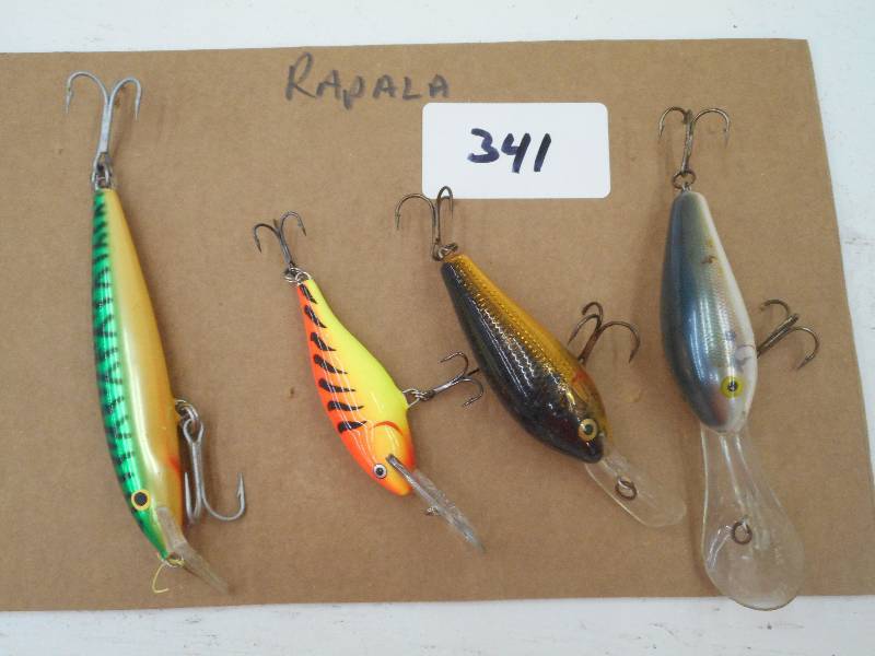 lot 341 image: (4) Rapala Fishing Lures ...