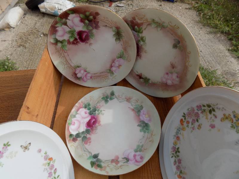 Dishes in a fruit crate