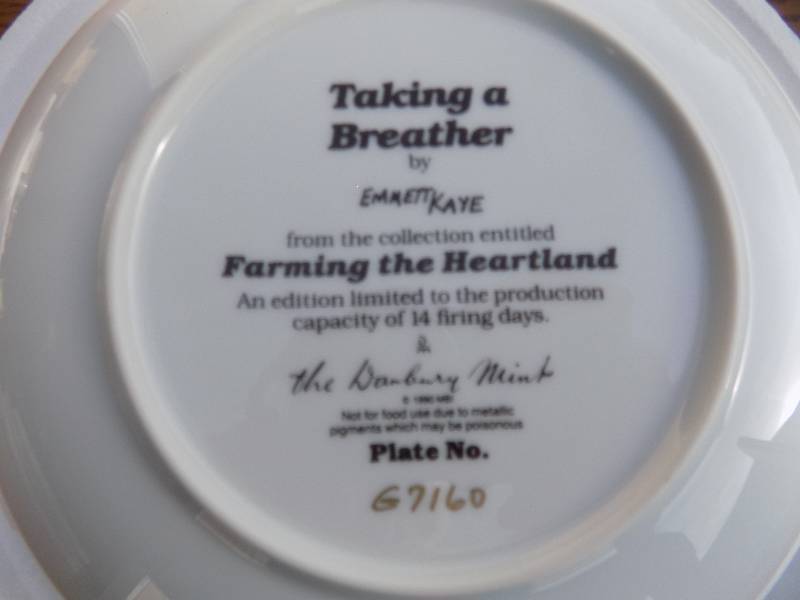 Threashing Collectible Plate