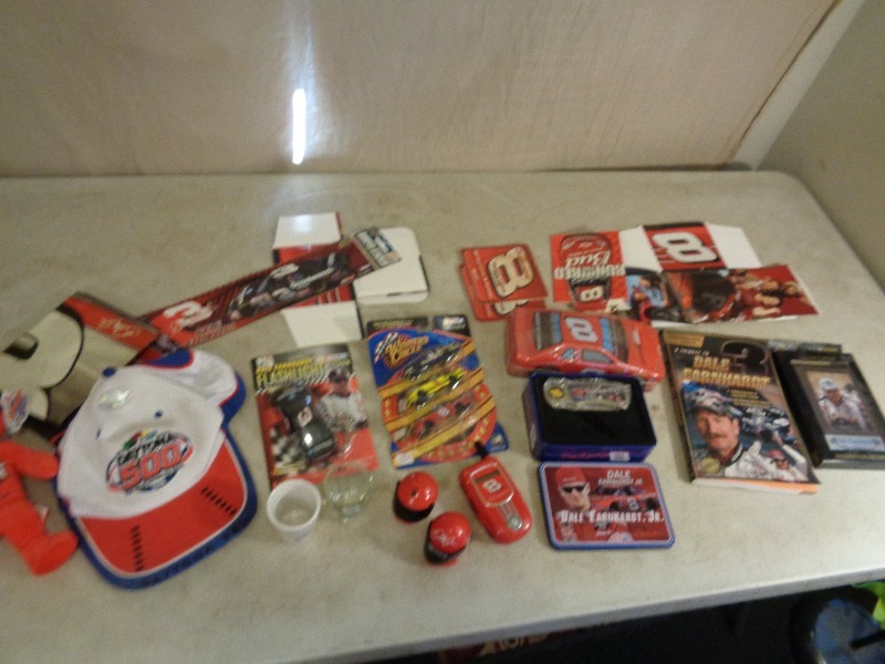 lot 53 image: Dale Earnhardt Jr and Sr Nascar Collectibles