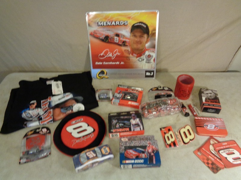 lot 55 image: Dale Earnhardt Jr and Sr Nascar Collectibles