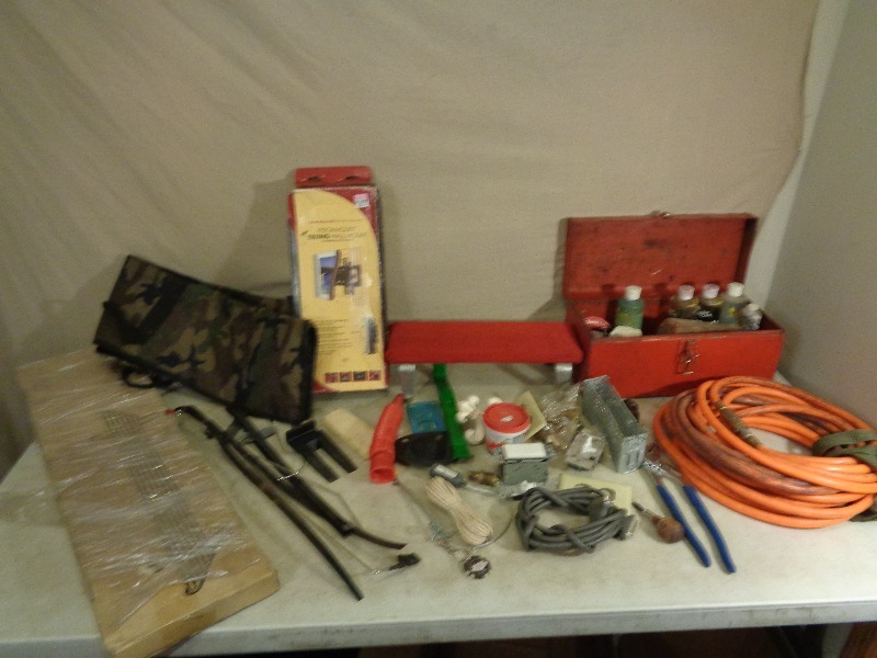 lot 74 image: Air Hose, Tools, and More