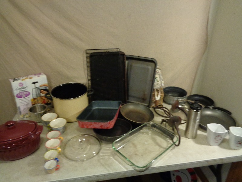 lot 166 image: Pots, Pans, Decorations, Kithen, and More