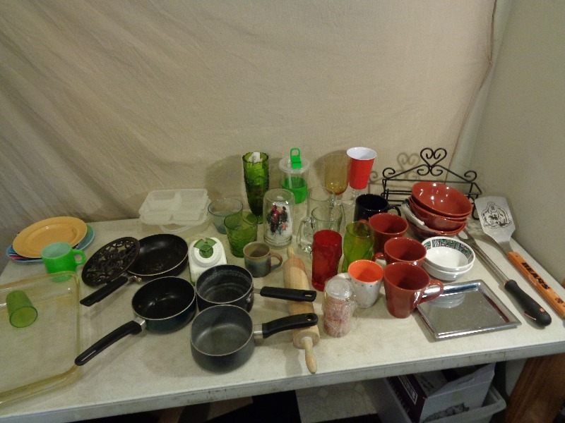 lot 162 image: Fire King Mug, Pans, and More