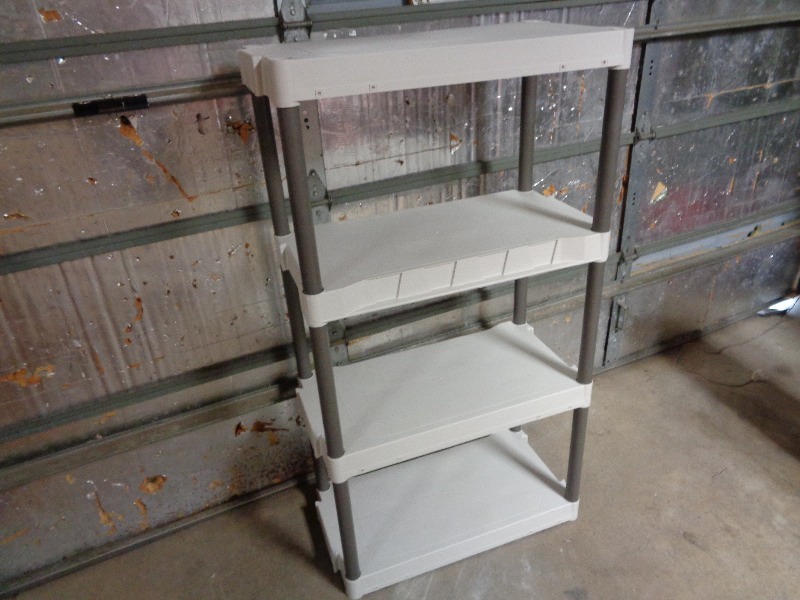 lot 119A image: 4 Tier Plastic Shelf