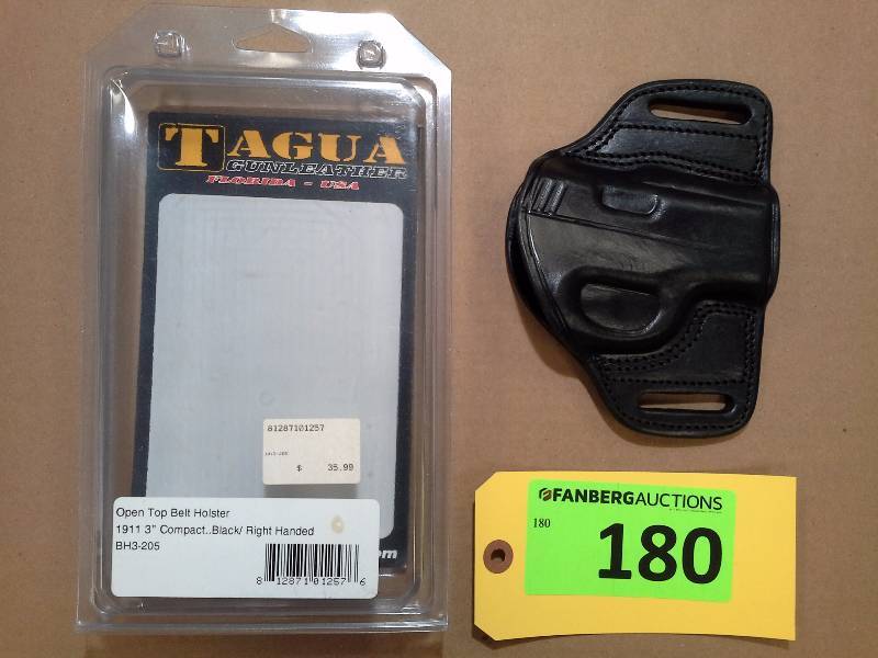 lot 180 image: 1911 3 Compact - Tagua Gunleather Holster