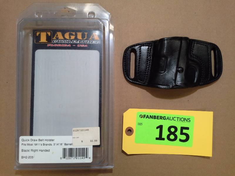 lot 185 image: Fits most 1911s Brands 345 Barrels - Tagua Gunleather Holster