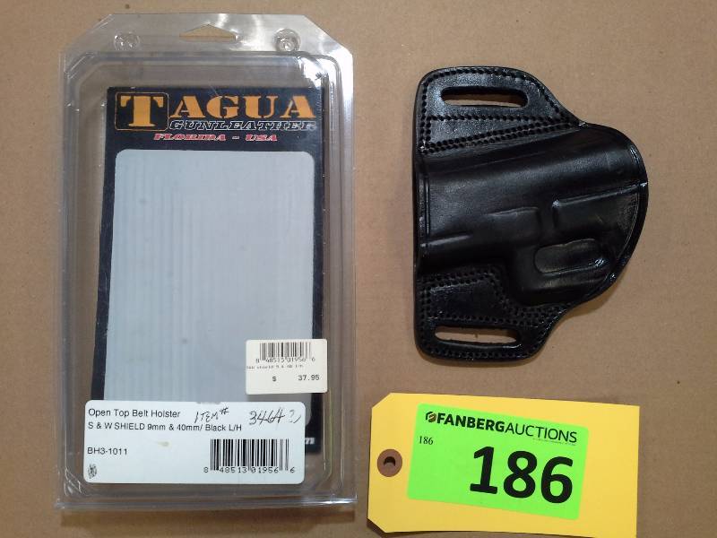 lot 186 image: S&W SHIELD 9mm & 40mm - Tagua Gunleather Holster (LEFT HANDED)
