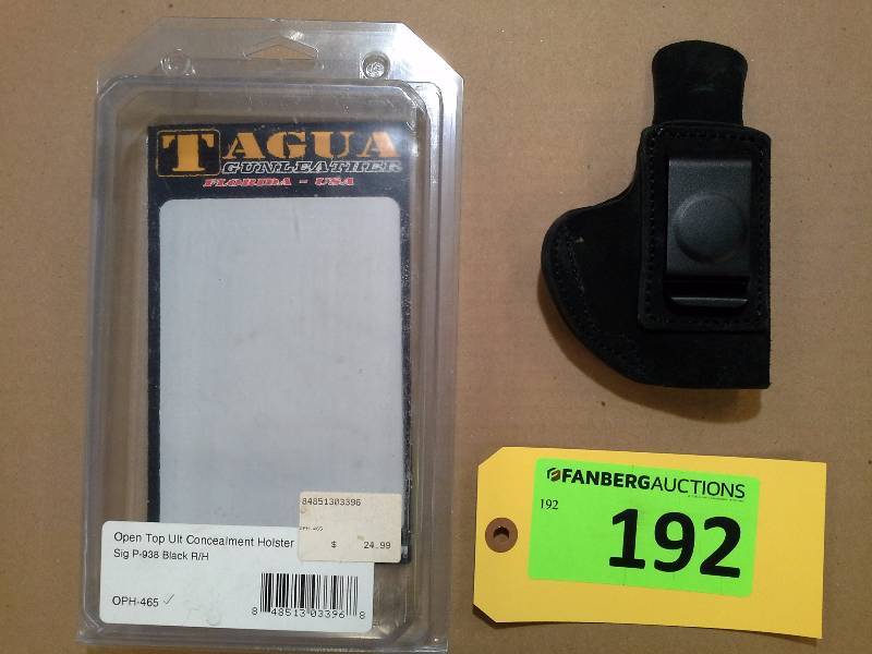 lot 192 image: Sig P-938 - Tagua Gunleather Holster