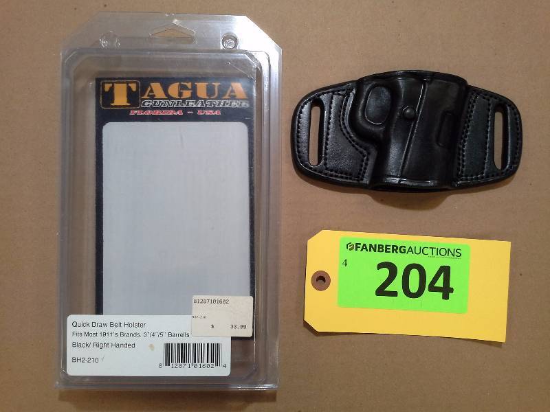 lot 204 image: Fits most 1911s Brands 345 Barrels - Tagua Gunleather Holster