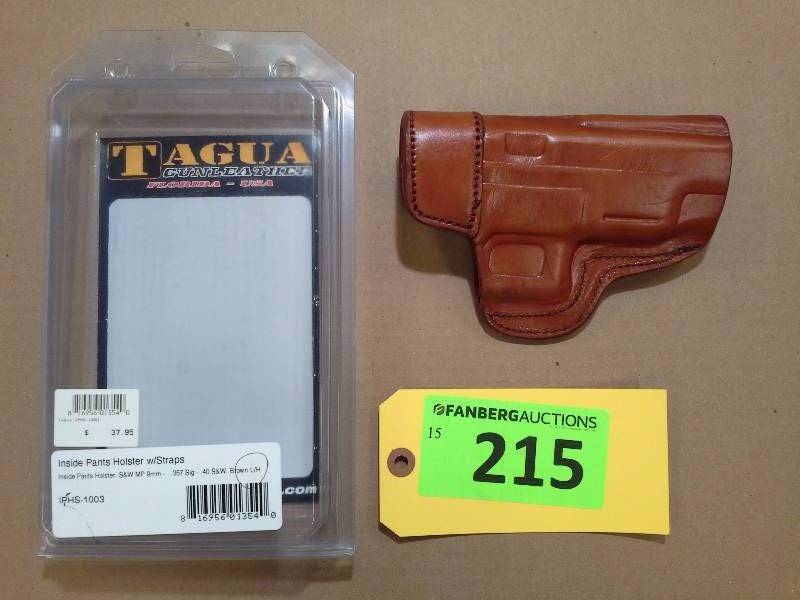 lot 215 image: Inside Pants Holster S&W MP 9mm, .357 Sig, .40 SW - Tagua Gunleather Holster (LEFT HANDED)