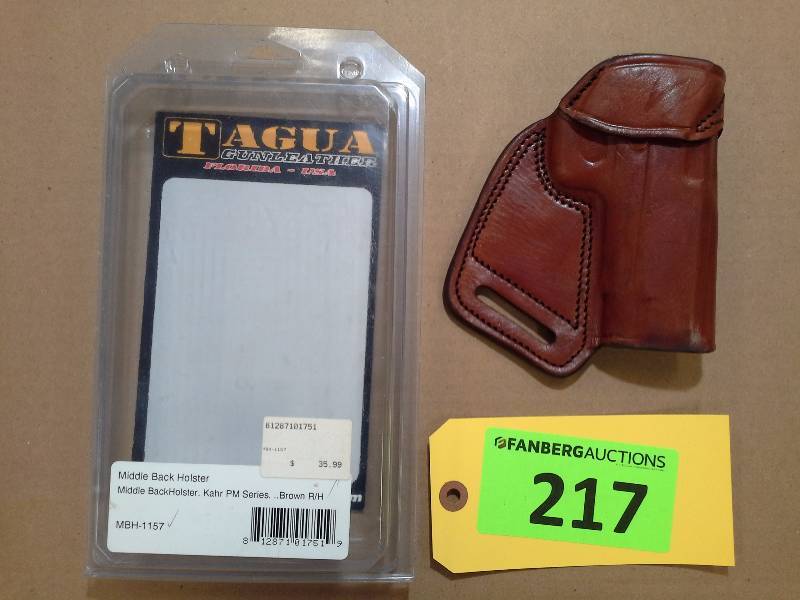 lot 217 image: Middle Back Holster, Kahr PM Series - Tagua Gunleather Holster