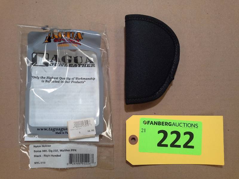 lot 222 image: NYLON - Bersa .380, Sig 232, Walther PPK - Tagua Gunleather Holster