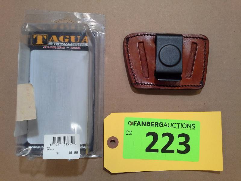 lot 223 image: Fits 1911sWalther PPKKeltec .380RugerLCP, Taurus TCP, Most .380s - Tagua Gunleather Holster