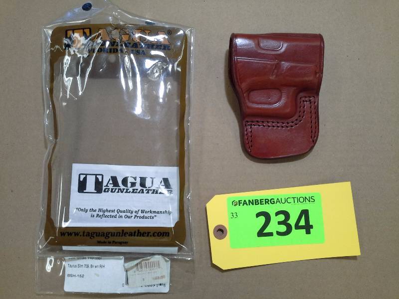 lot 234 image: Taurus Slim 709 - Tagua Gunleather Holster