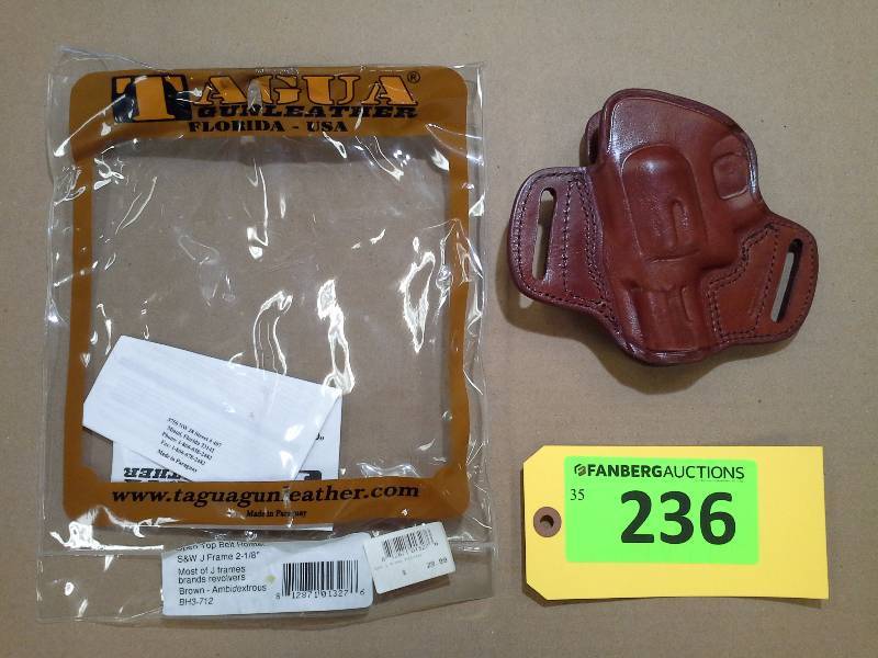 lot 236 image: S&W J Frame 2-18 - Tagua Gunleather Holster (AMBIDEXTROUS)