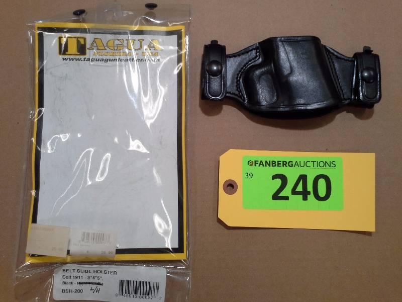 lot 240 image: Colt 1911 - 3, 4 5 - Tagua Gunleather Holster (LEFT HANDED)
