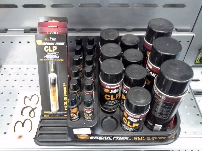 lot 323 image: CLP Display - Firearm Accessories Lot