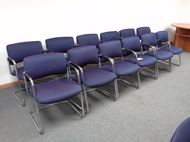 lot 507 image: (12) ClothMetal Office Chairs