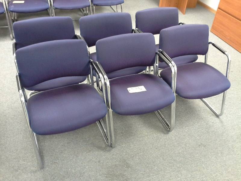 lot 508 image: (6) ClothMetal Office Chairs