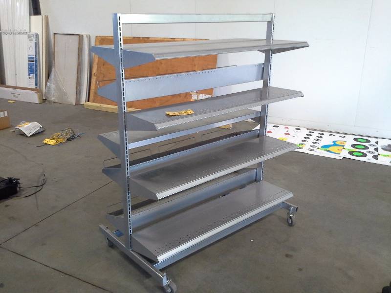 lot 385 image: Rolling Display Shelf (Two-Sided)