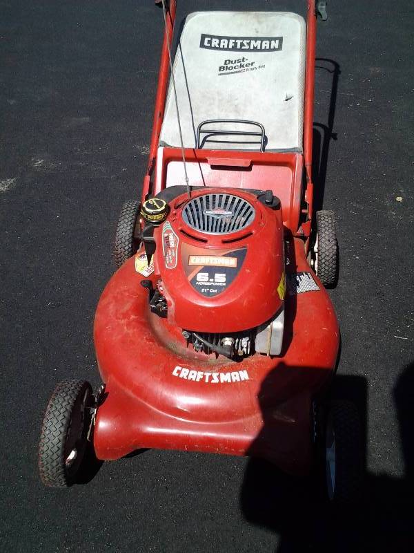 Craftsman 6.5 HP-21 Inch Cut Mower With Bagger (Needs Brake Cable & Air ...