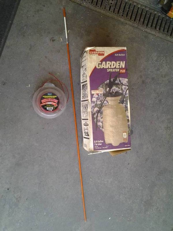 lot 18 image: Chapin 2 Gallon Garden Sprayer & Weed Wacker Line