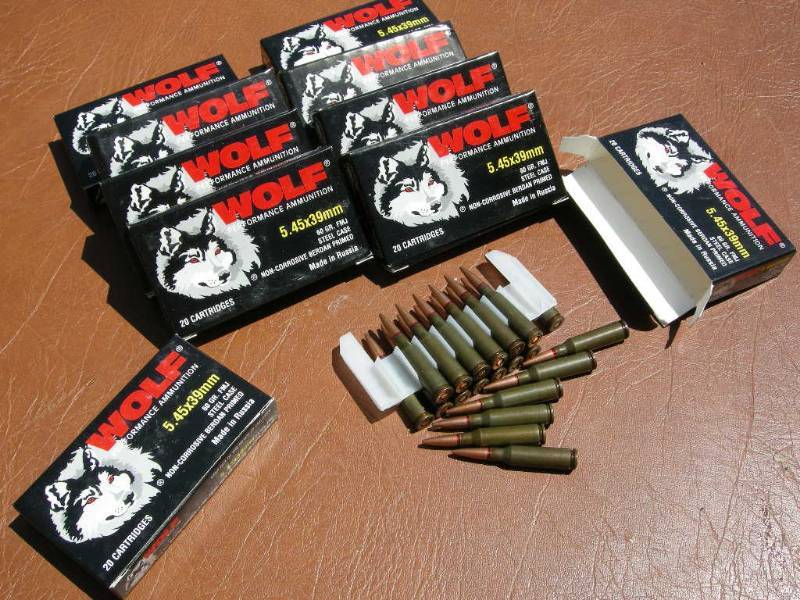 lot 32 image: 10 Boxes Wolf 5.45x39mm Ammo
