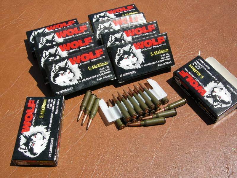 lot 31 image: 10 Boxes Wolf 5.45x39mm Ammo