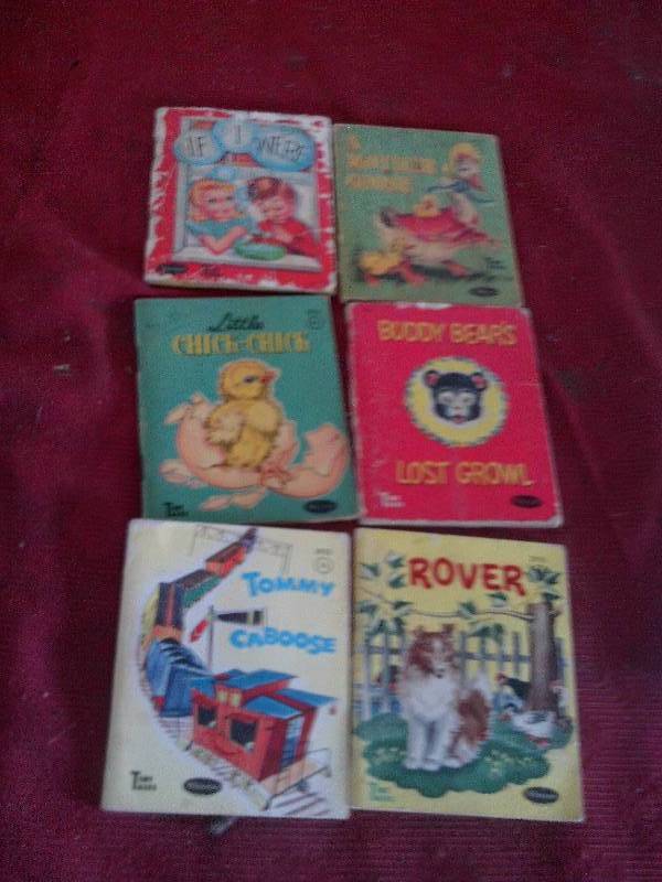 6 VINTAGE TINY TALE BOOKS