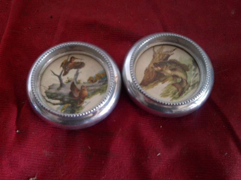 2 VINTAGE WILDLIFE COASTERS