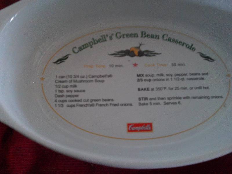 COLLECTIBLE CAMBELLS BEAN DISH AND 1 IRON TOWN CHINA BOWL